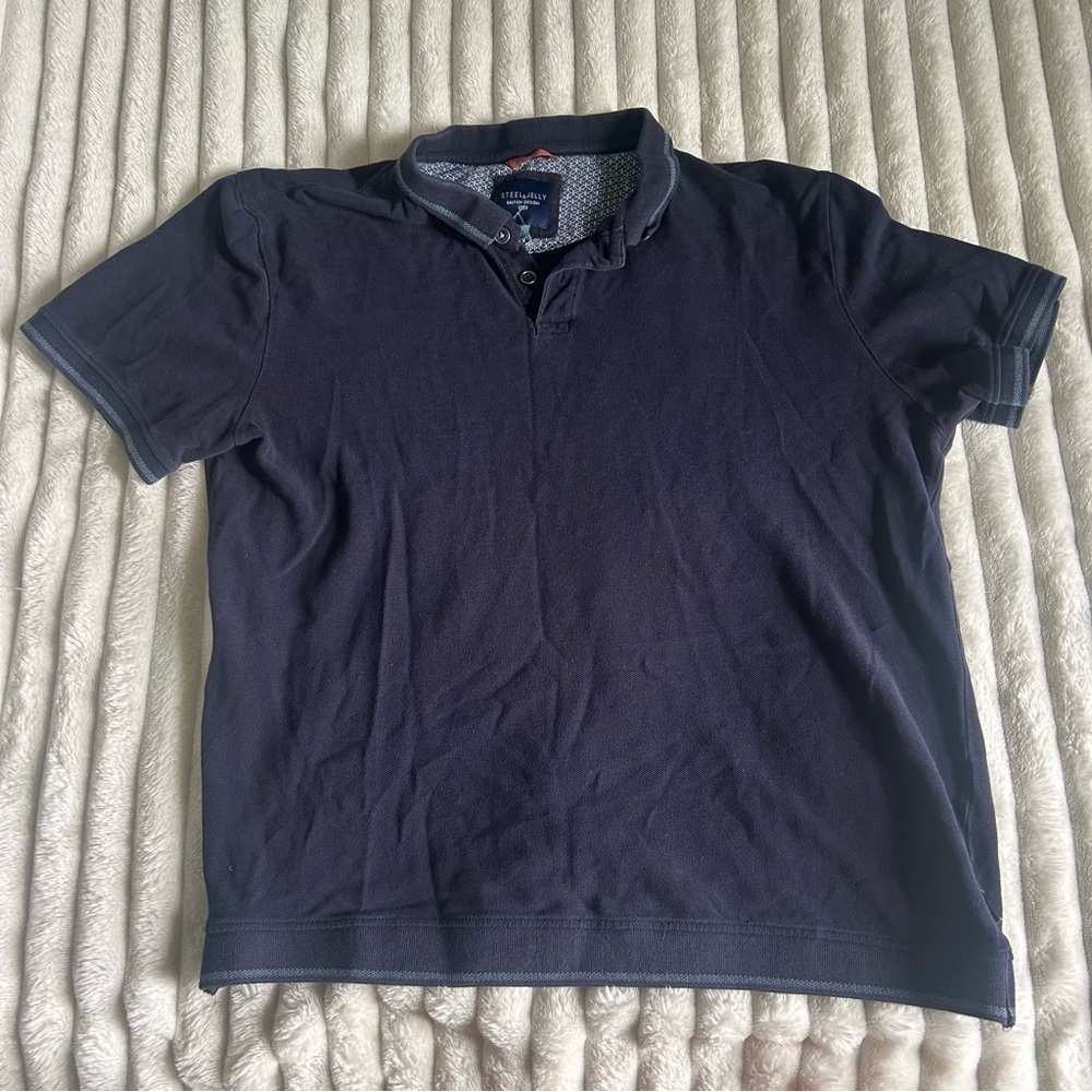 Steel & Jelly Navy Blue Womens Medium Polo Golf Shirt